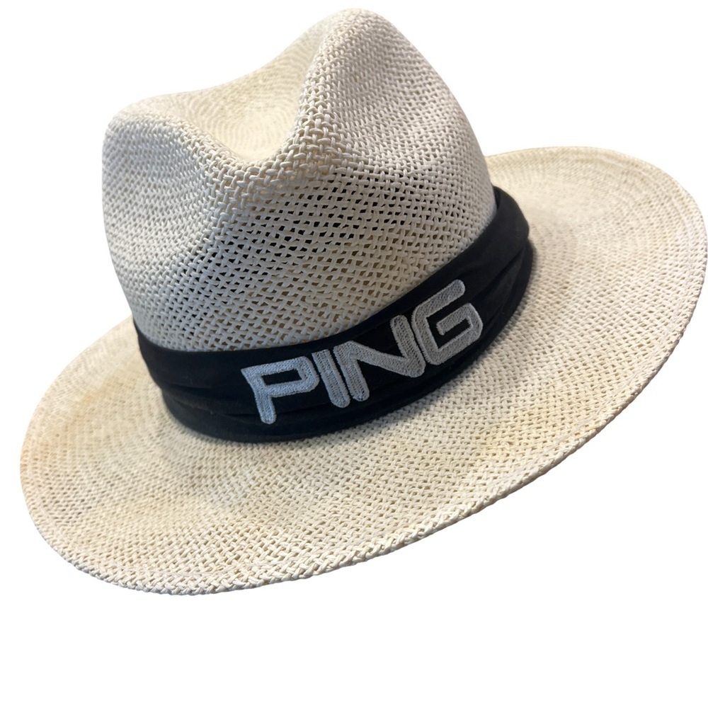 Ping Men's Beige Fedora with Black Band by Karsten